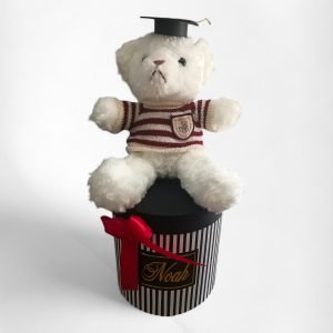 Caja Rayada Personalizada + Oso