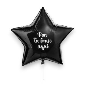 Estrella con helio y personalizada