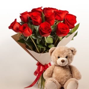 Ramo de Rosas con Peluche
